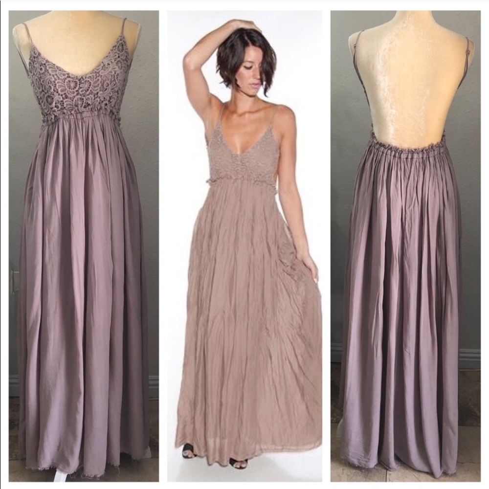 Bohemian backless dress